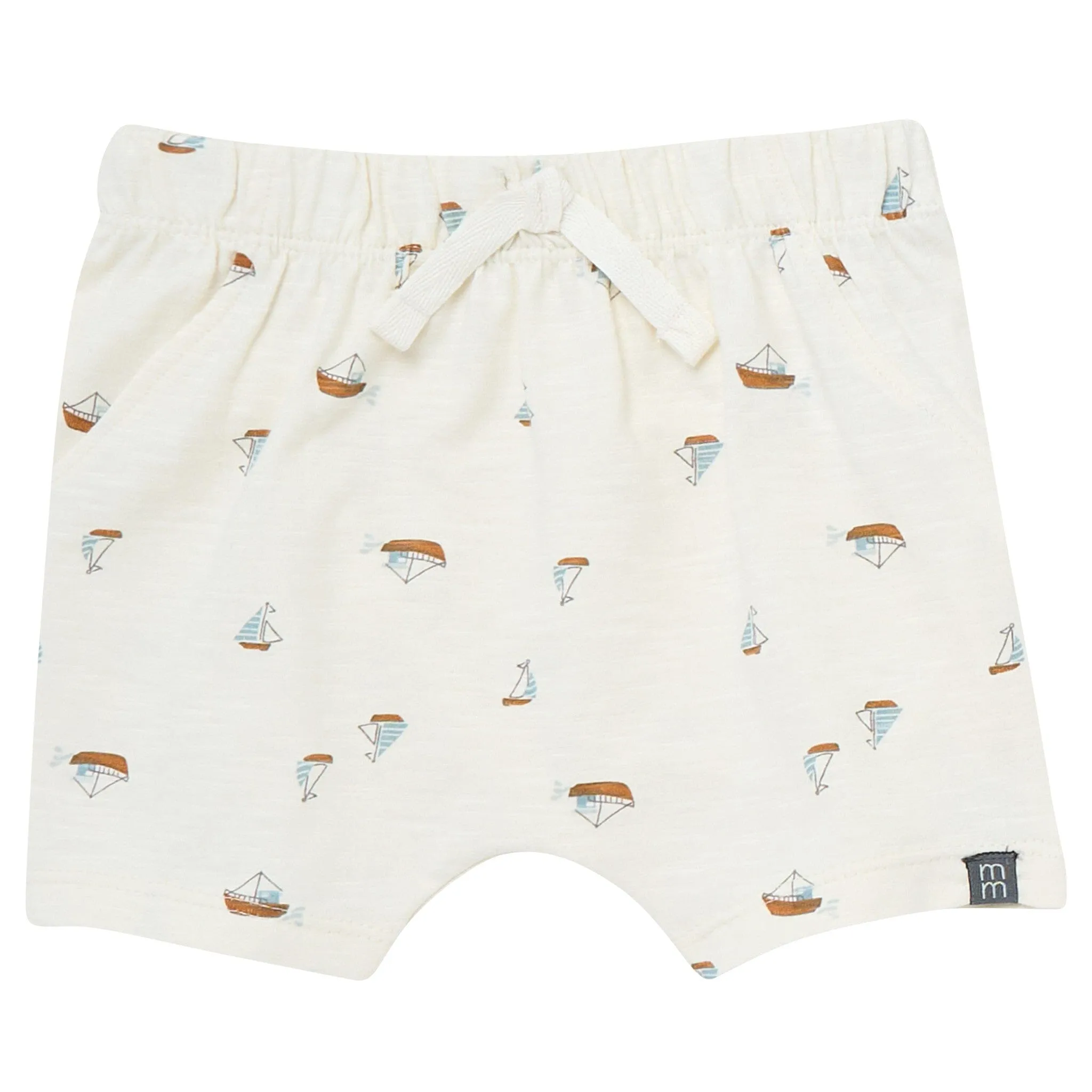 4-Piece Baby Boys Ivory Sailboats Sleeveless Shirts and Shorts Set
