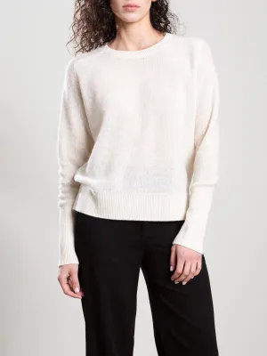 Adrian Crewneck in Cashmere - Ivory