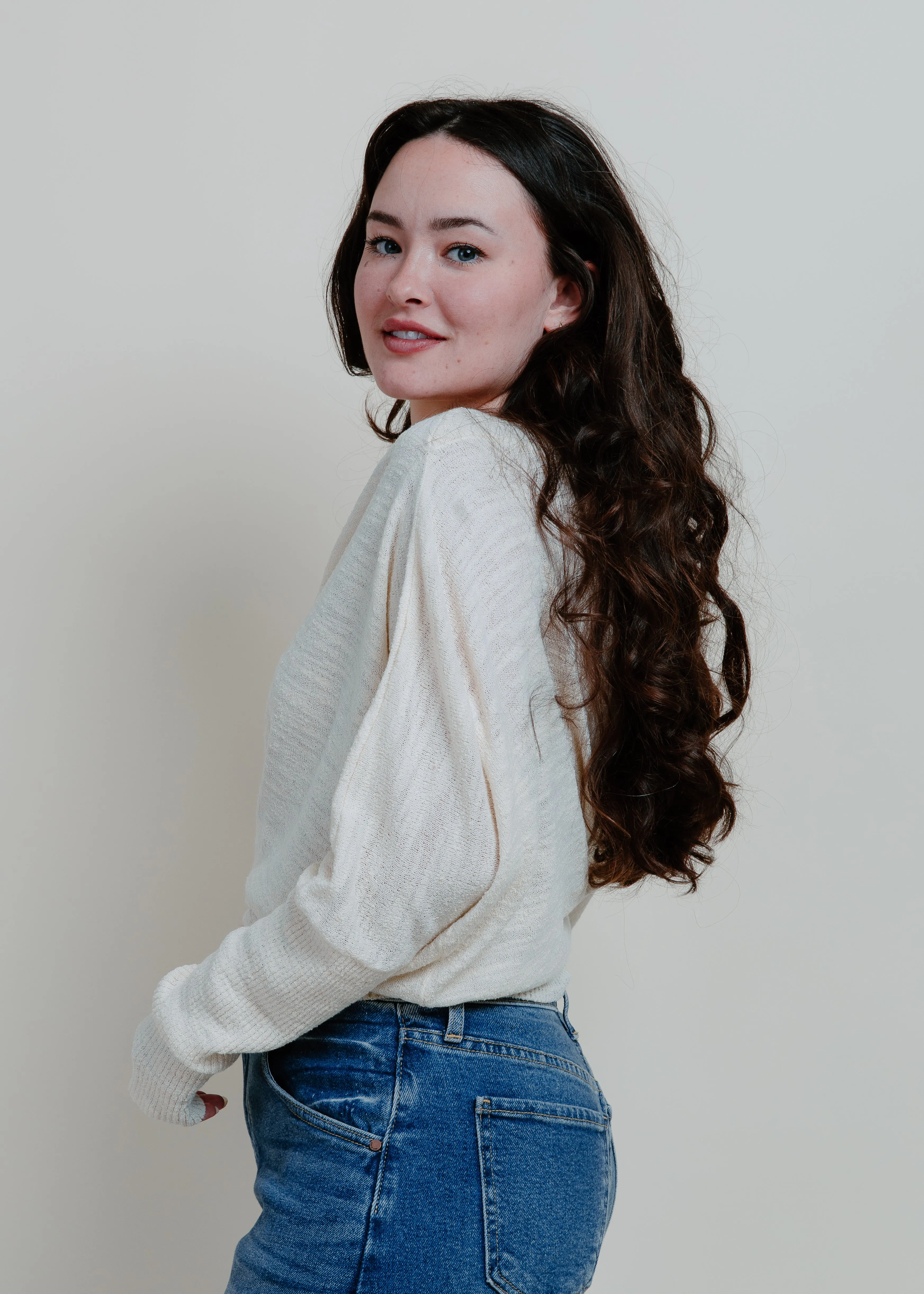 Aimee Off The Shoulder Top - Cream