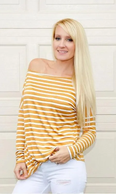 All The Feels Striped Off the Shoulder
