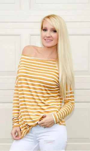 All The Feels Striped Off the Shoulder