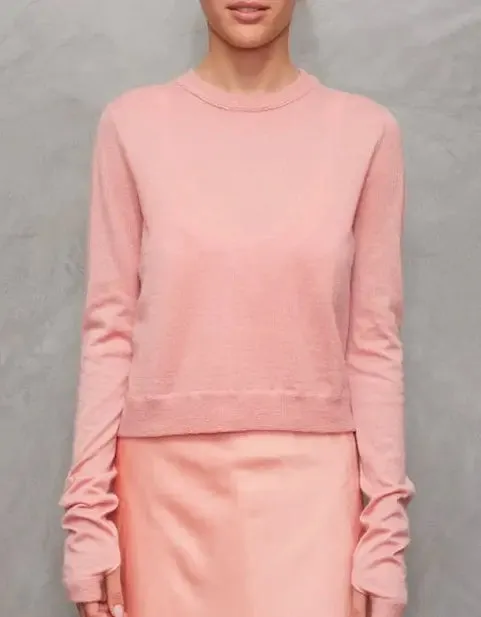 All Thumbs Tissue cashmere sweater in Nectarine