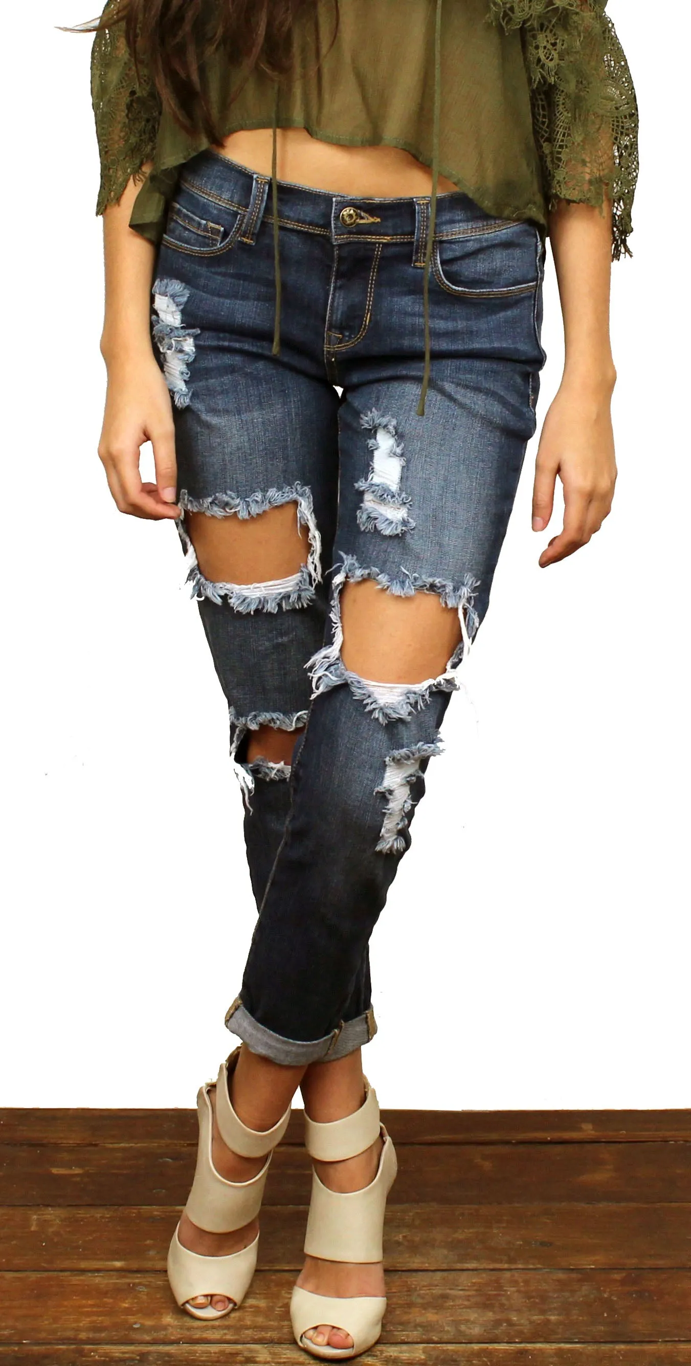 Always with My Boyfriend Cutoff Jeans