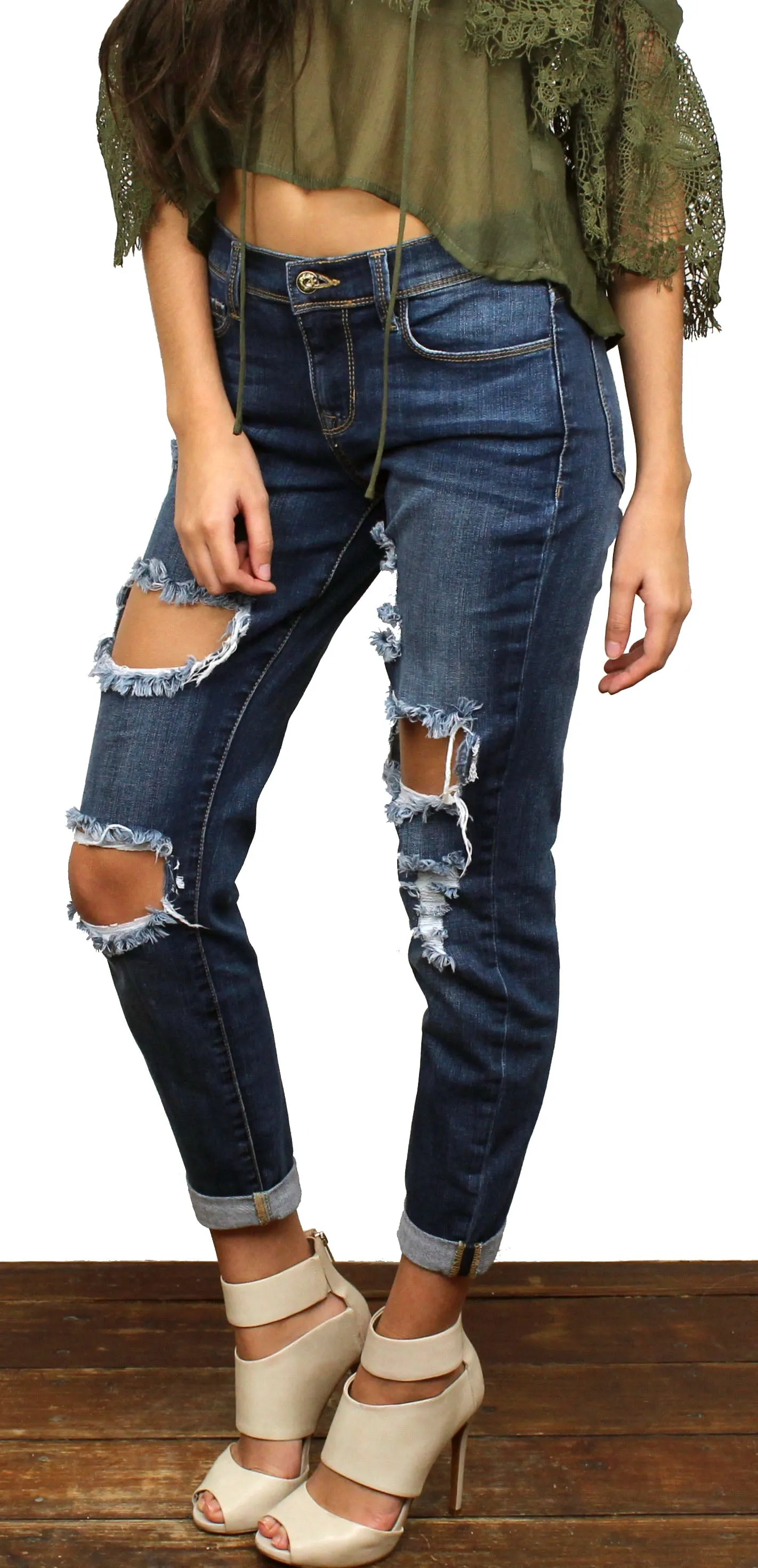 Always with My Boyfriend Cutoff Jeans