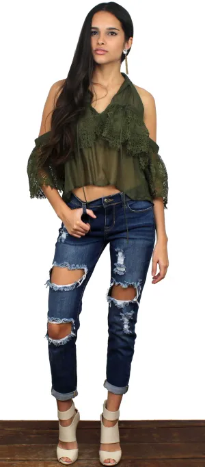 Always with My Boyfriend Cutoff Jeans