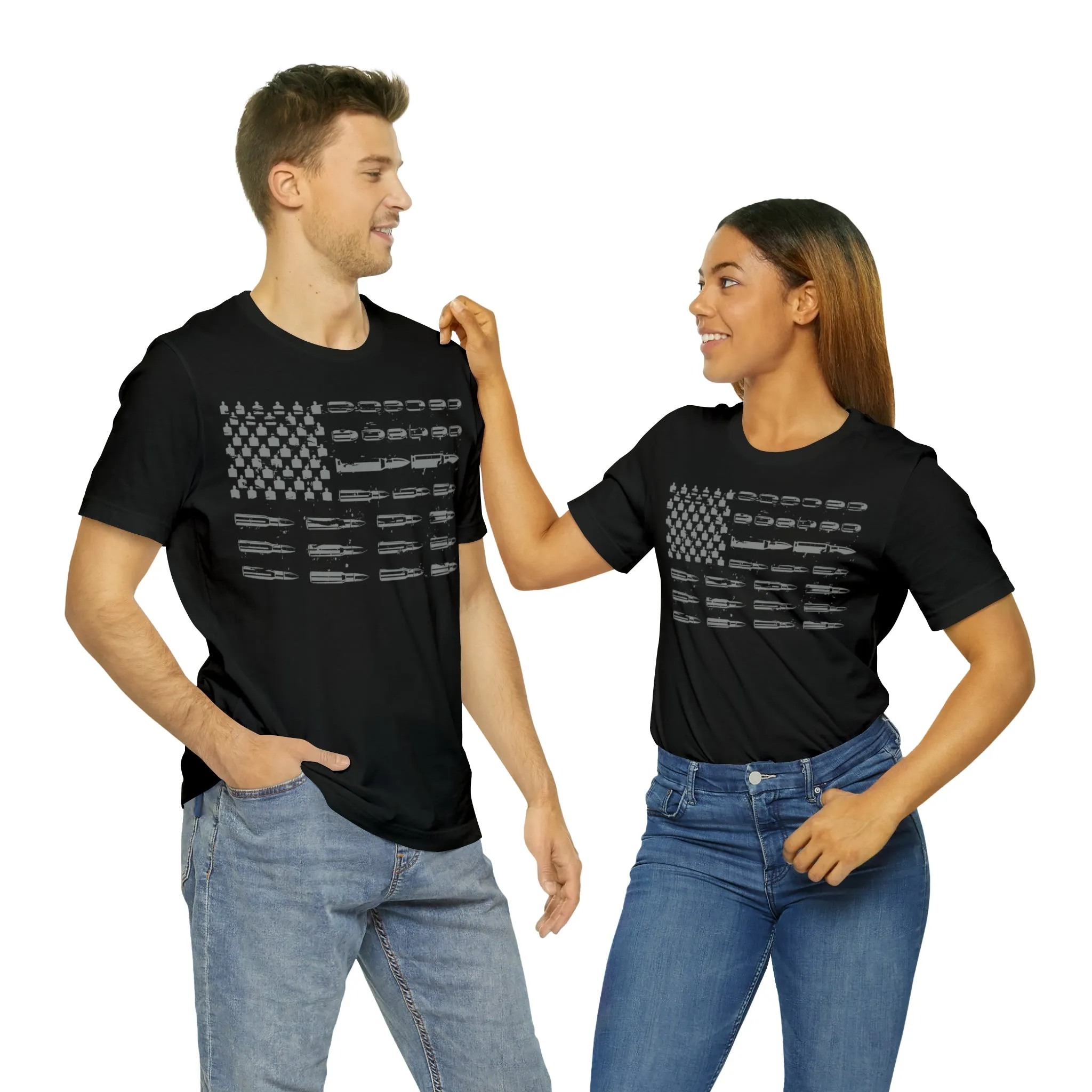 American Flag Bullets Graphic T-Shirt