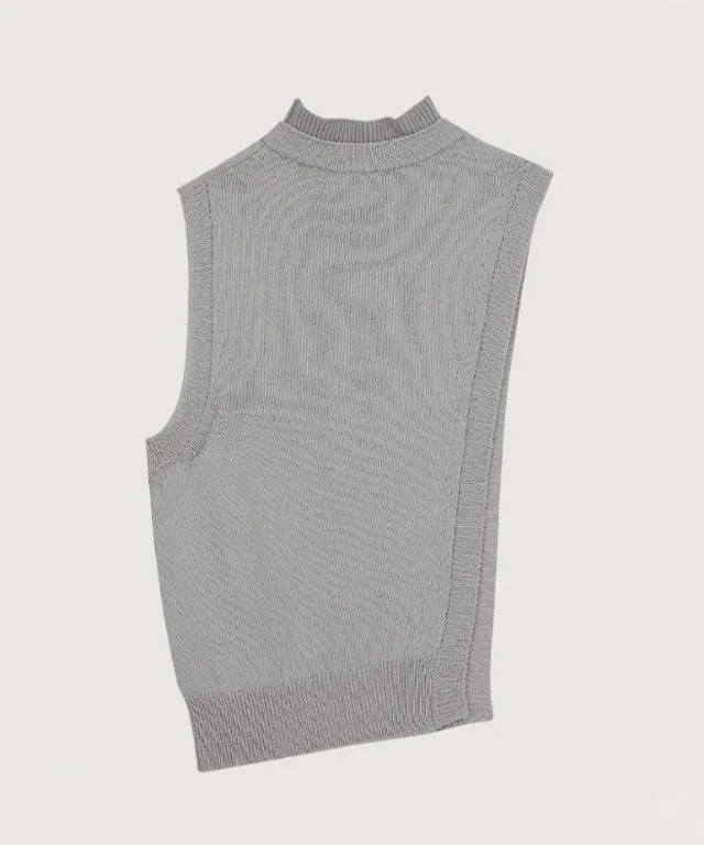 Anell Golf Slit Vest - Cream Ivory