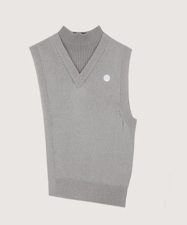 Anell Golf Slit Vest - Cream Ivory