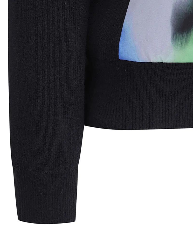 ANEW Golf Women's Camo Pattern Hoody Sweater - Black