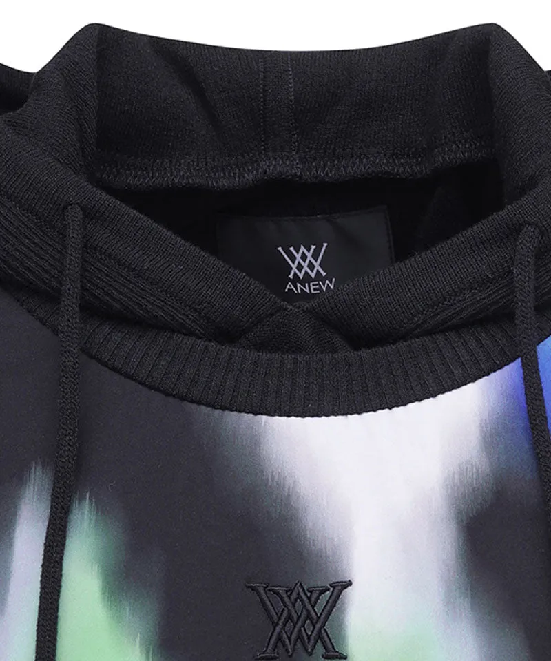 ANEW Golf Women's Camo Pattern Hoody Sweater - Black