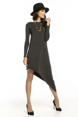 Asymmetrical Knit Evening Dress