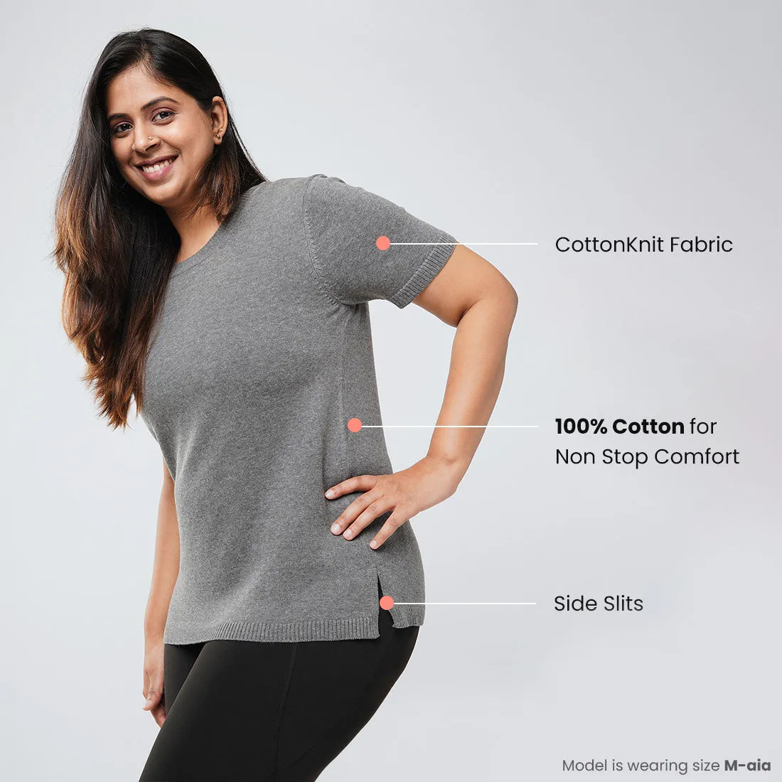 At-Ease Cotton Knit Top