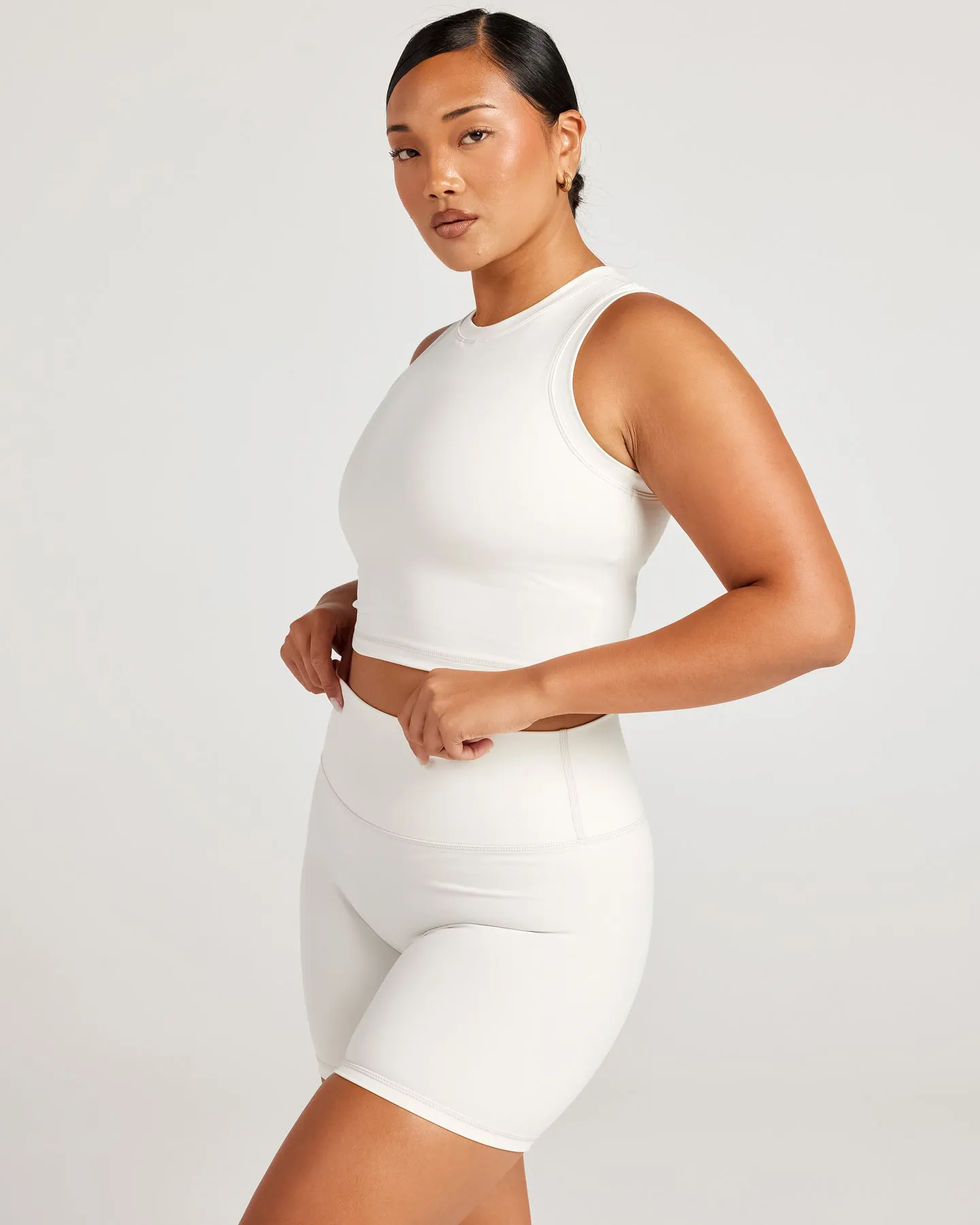 Aura Ringer Tank - Vanilla Latte