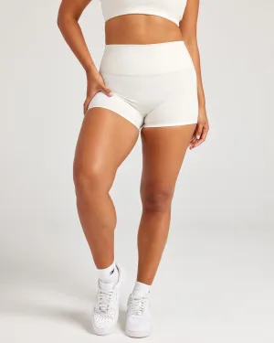 Aura SF Micro Shorts - Vanilla Latte