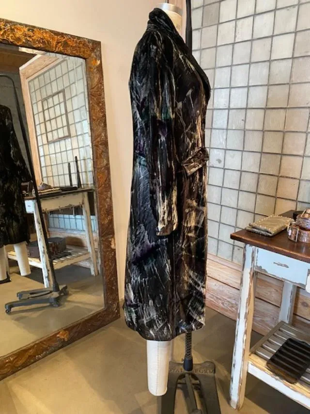 Avant Toi Velvet Graffiti Coat