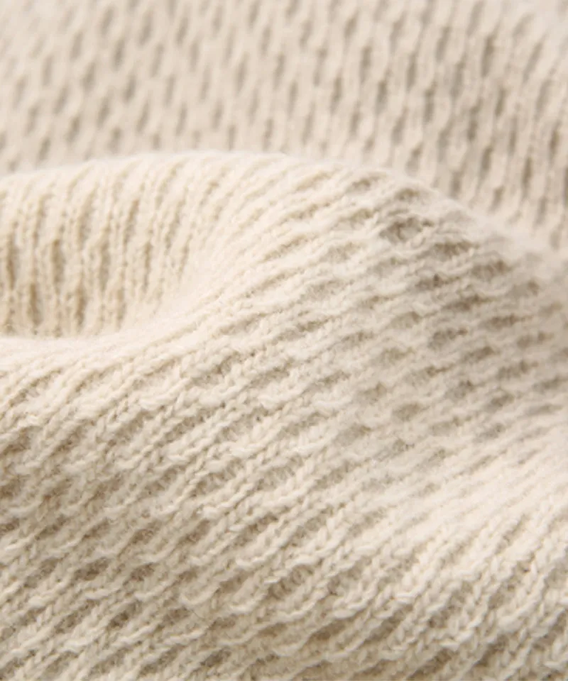 AVEN Color Block Collar Pullover - Oatmeal