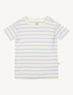 Baby Stripe T-Shirt - Sky/Chalk