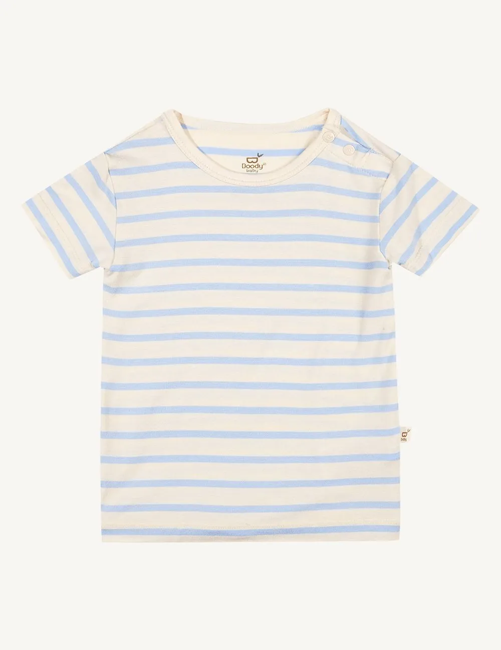 Baby Stripe T-Shirt - Sky/Chalk