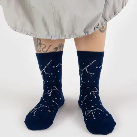 Baggu Crew Sock - Constellation Midnight
