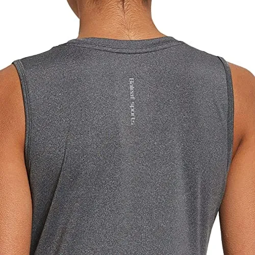 BALEAF Women's Workout Tank Tops Sleeveless Running Atnletic Shirts Activewear Gym Tops Gray Size