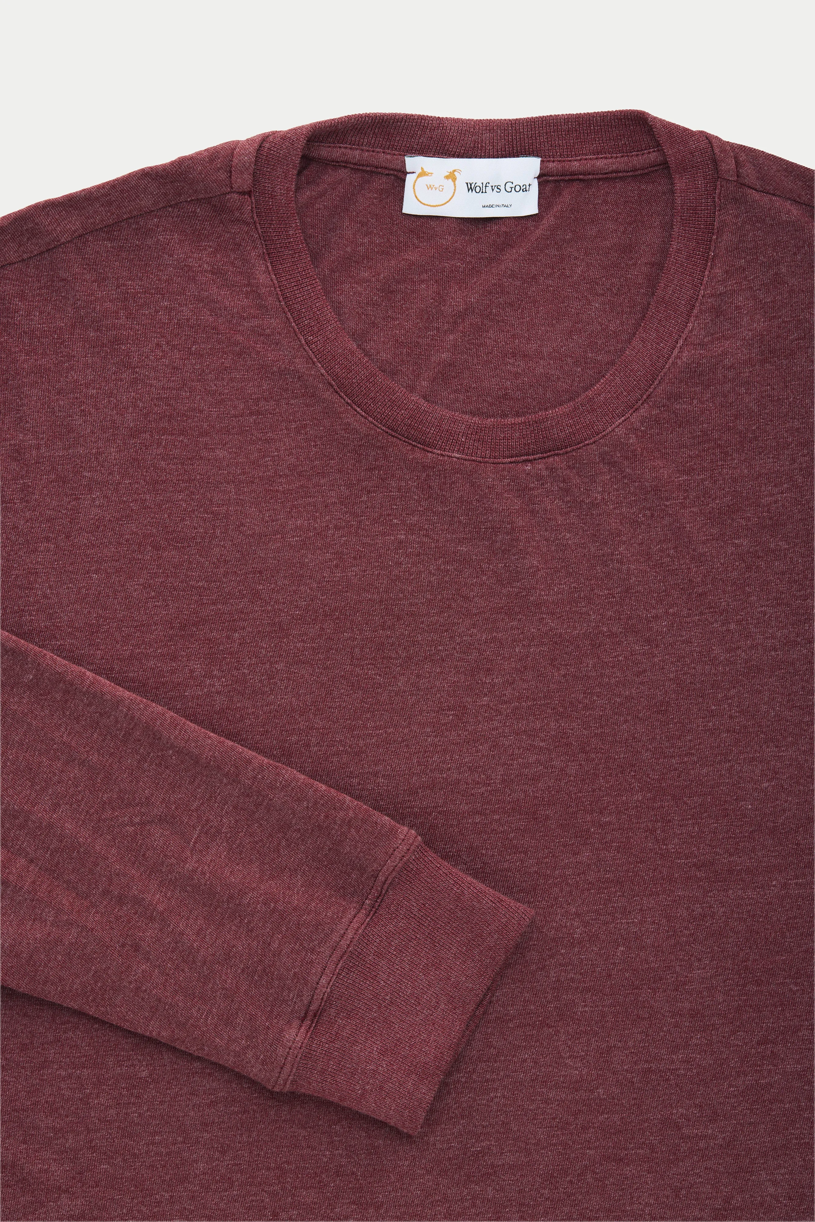 Bamboo Sorona Long Sleeve Crew Neck T-Shirt Tawny Port