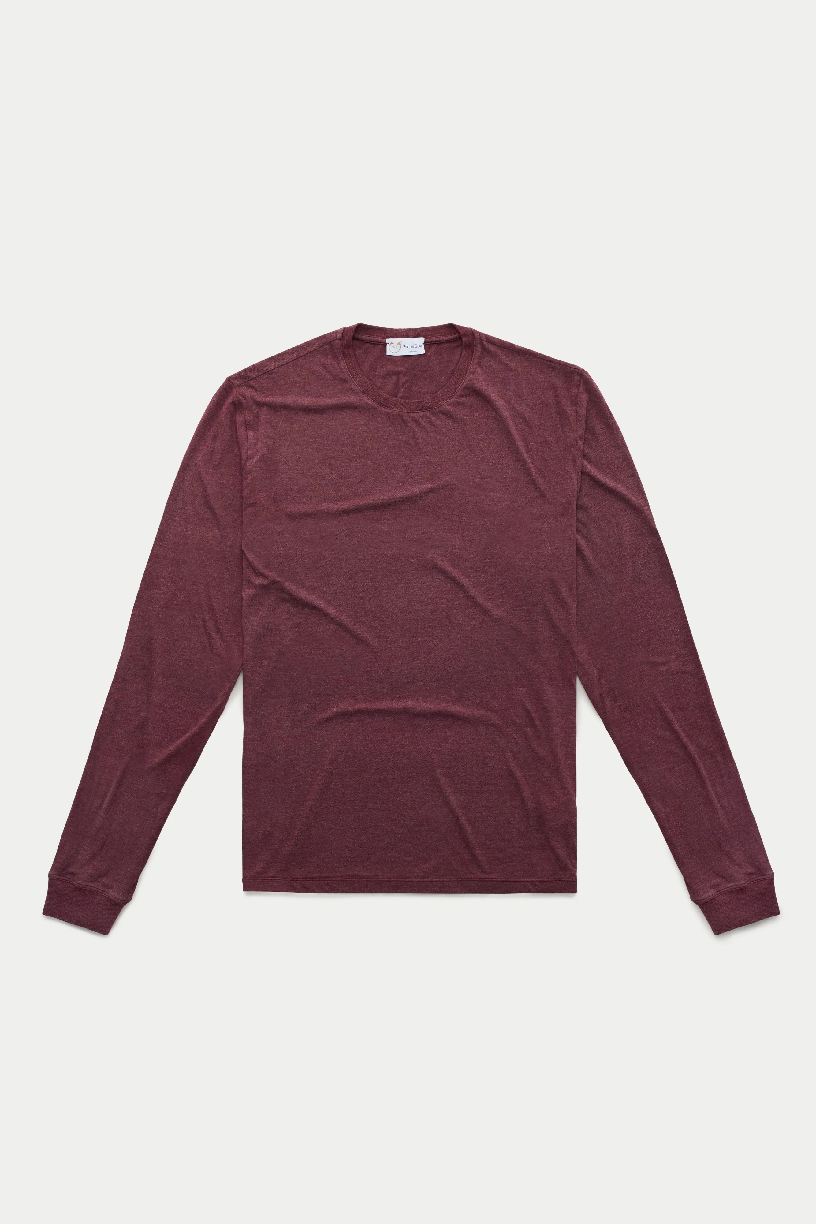 Bamboo Sorona Long Sleeve Crew Neck T-Shirt Tawny Port