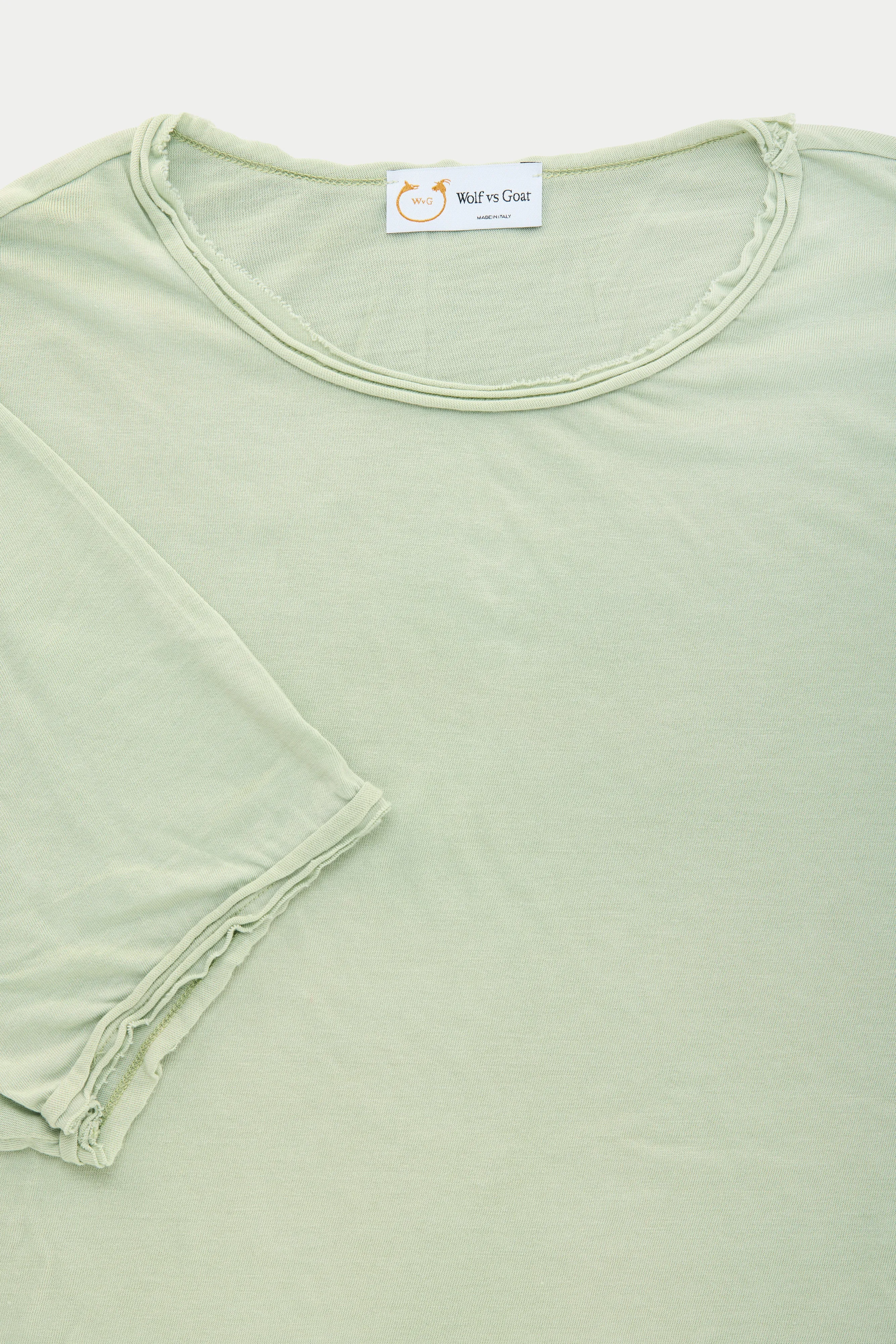 Bamboo Sorona Short Sleeve Roll Neck T-Shirt Green Lily