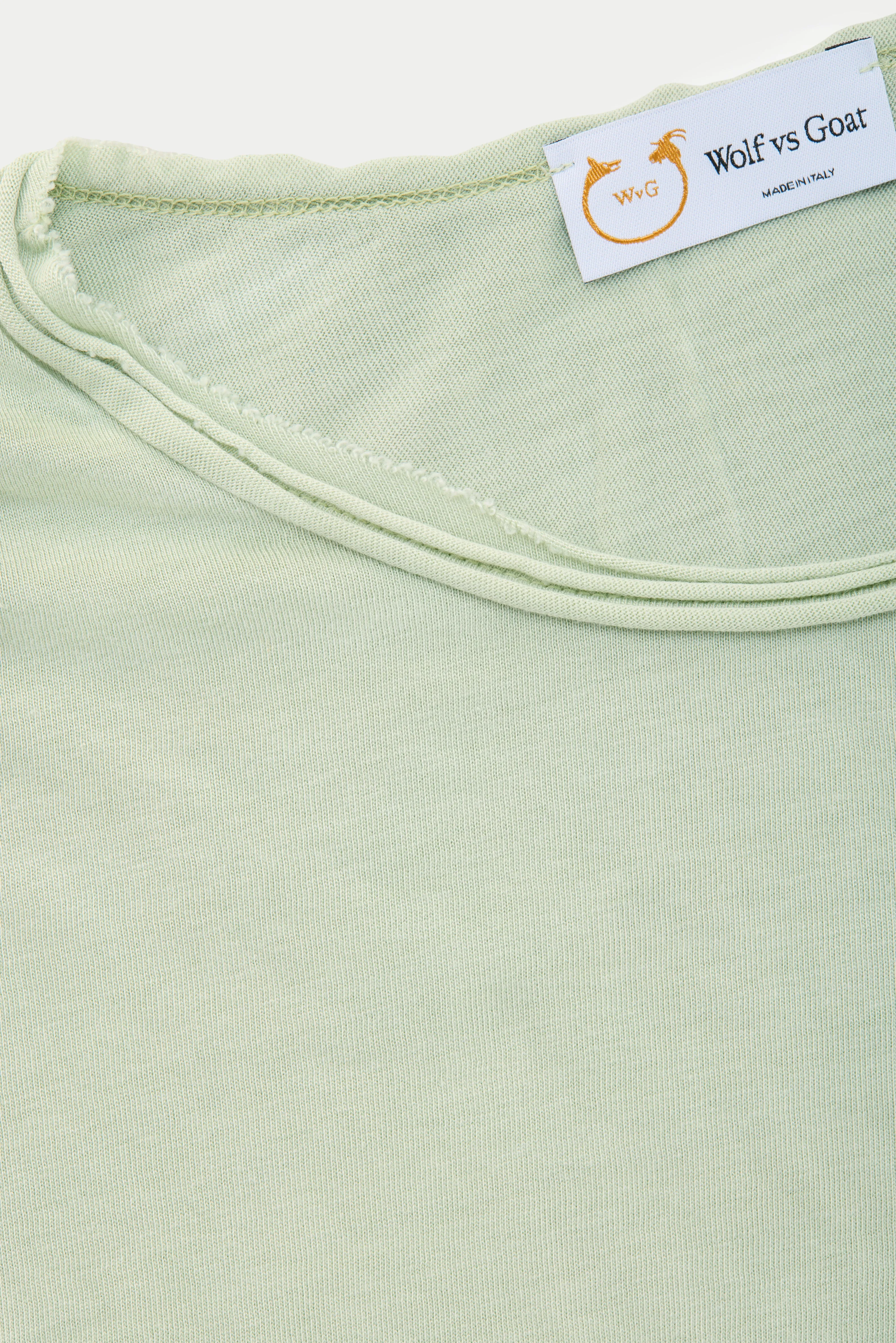 Bamboo Sorona Short Sleeve Roll Neck T-Shirt Green Lily