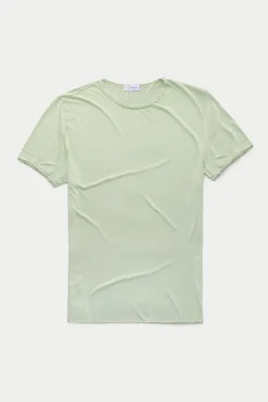 Bamboo Sorona Short Sleeve Roll Neck T-Shirt Green Lily