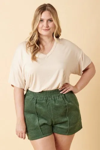 Bamboo V Neck Oversize Knit Top