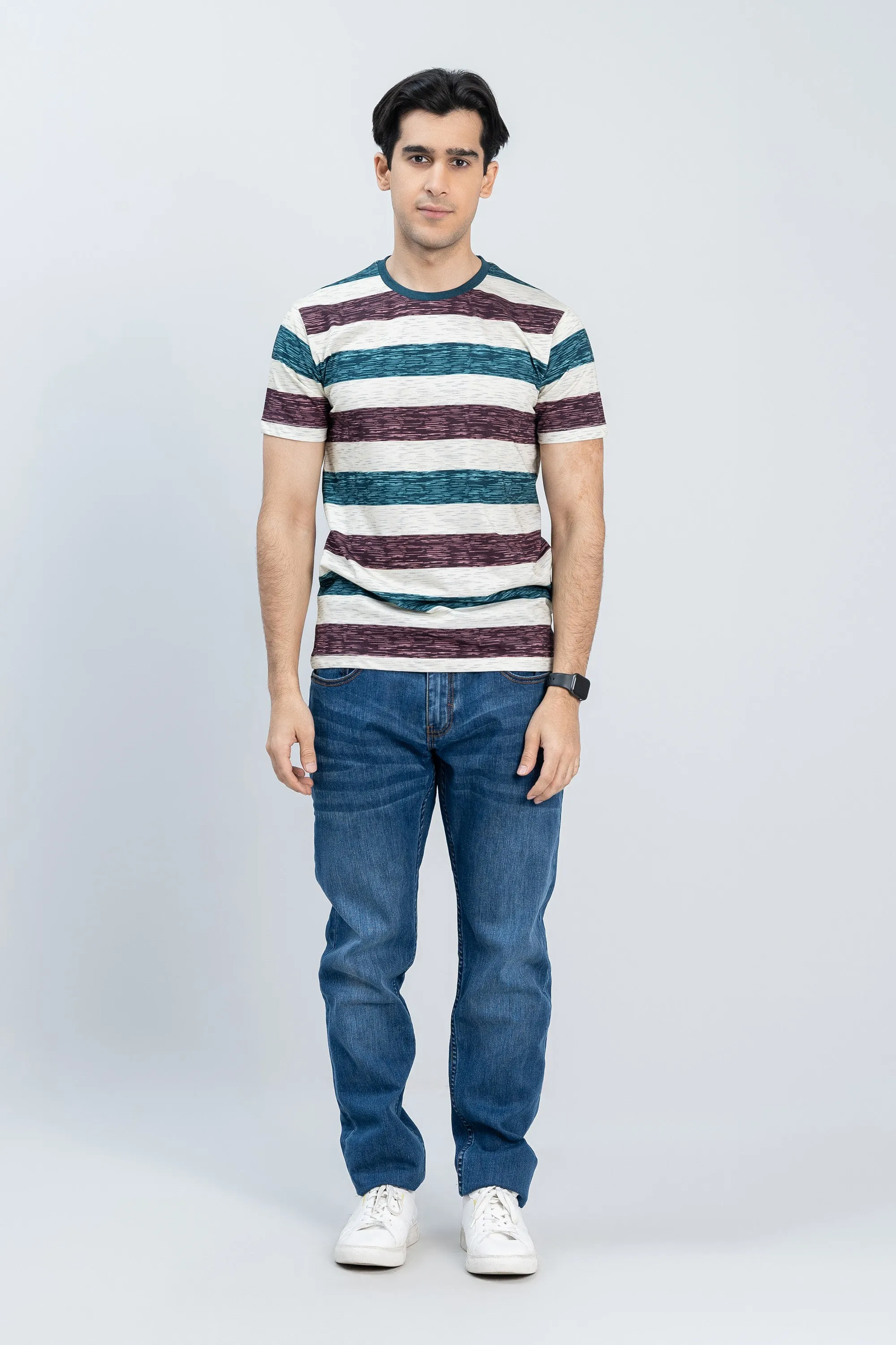 Beige Lining T-Shirt