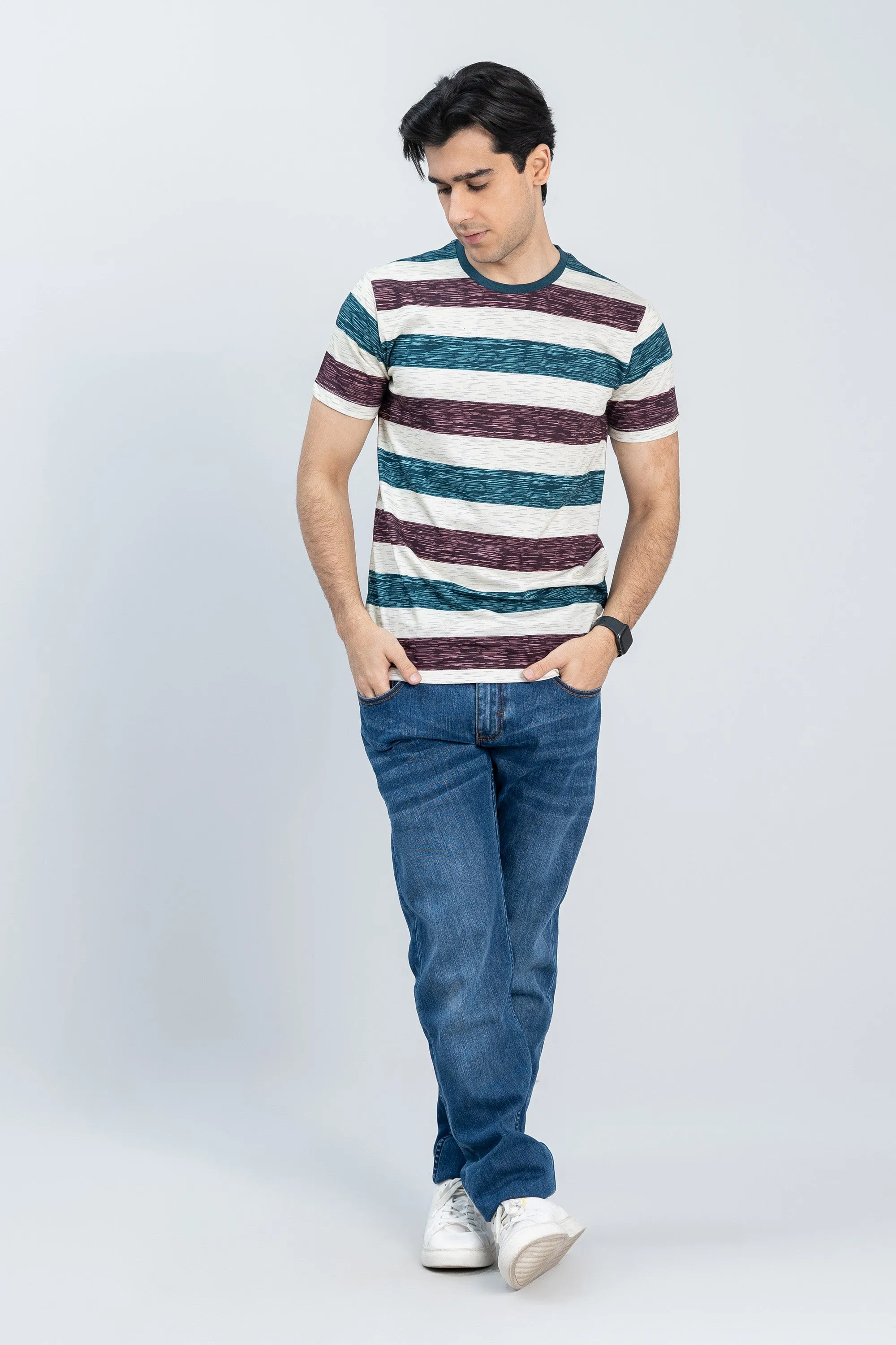 Beige Lining T-Shirt