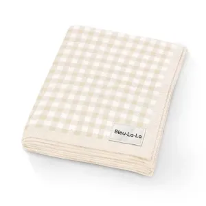 Beige Plaid Blanket