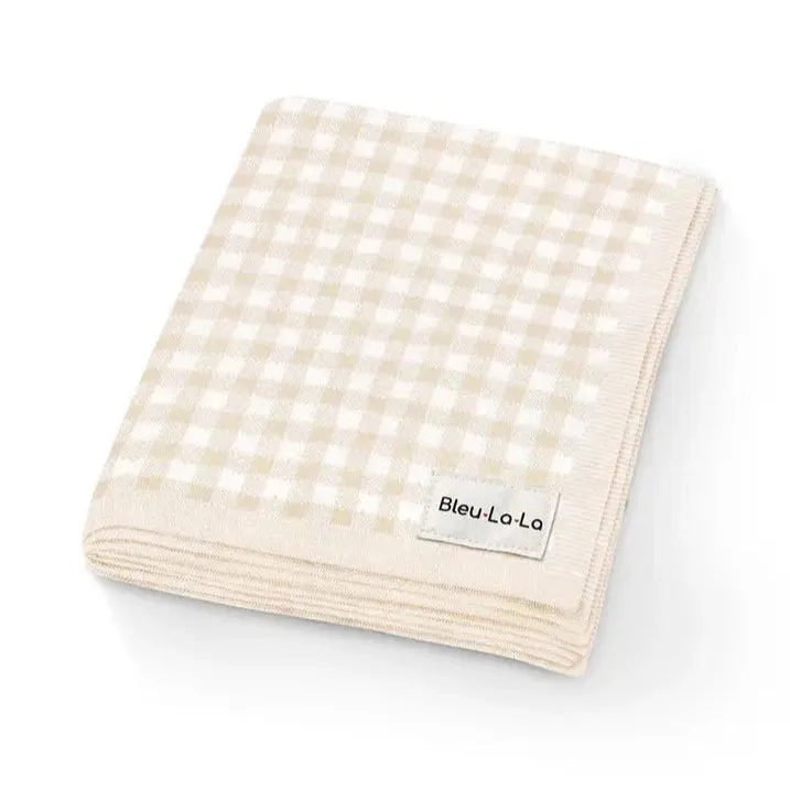 Beige Plaid Blanket