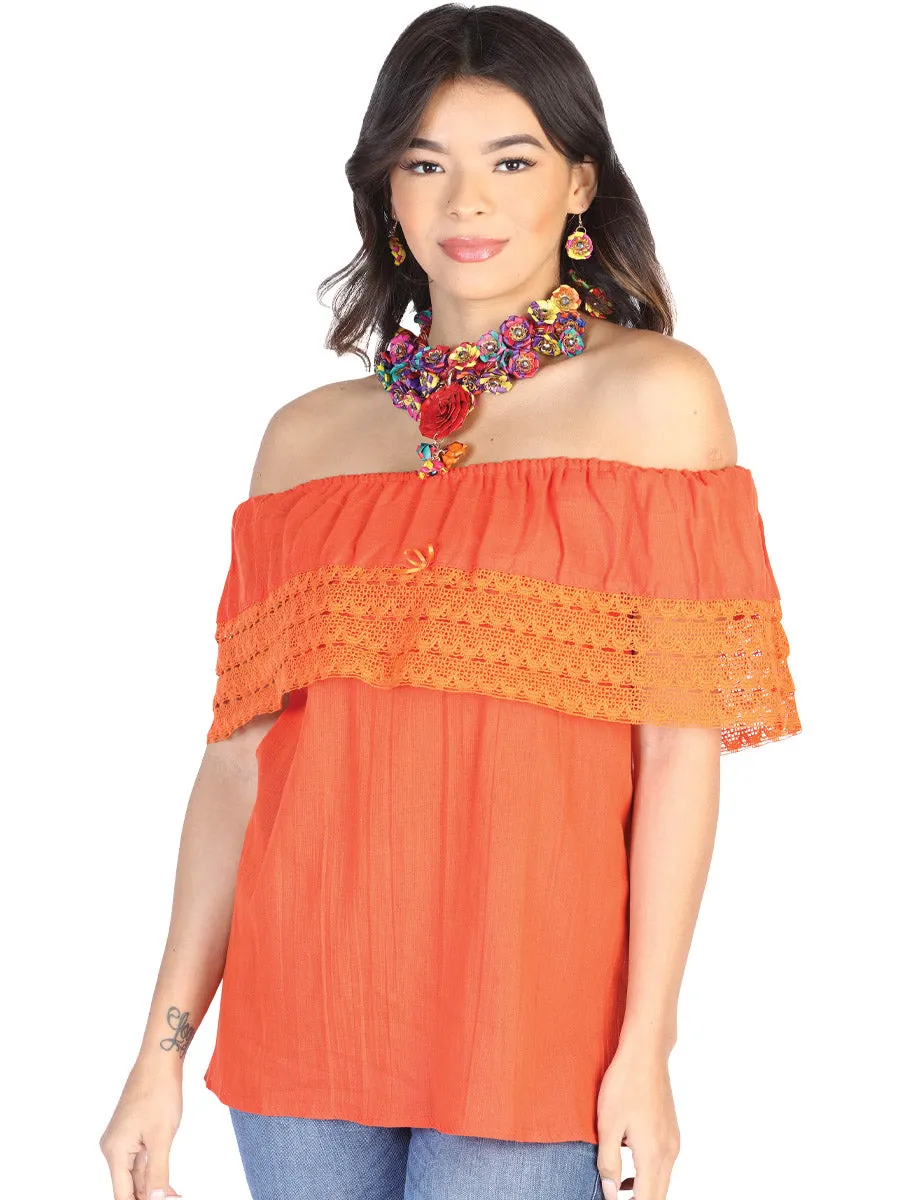 Blusa Artesanal de Olan para Mujer
