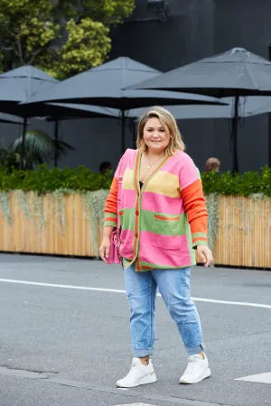 Boyfriend Cardie - Pink Combo