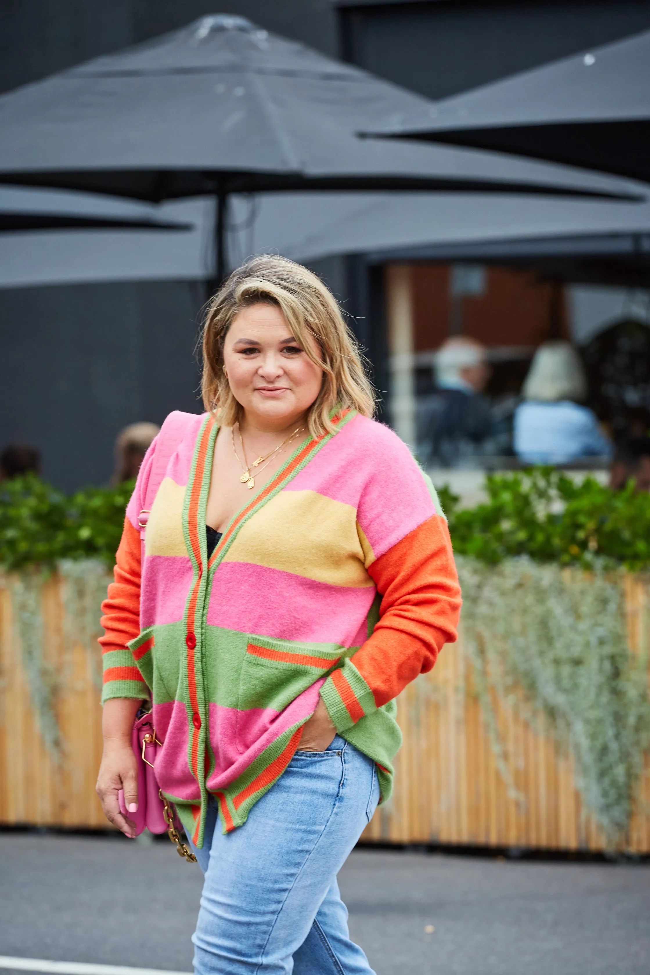 Boyfriend Cardie - Pink Combo