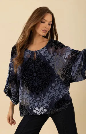 BRIAR VELVET BURNOUT TOP