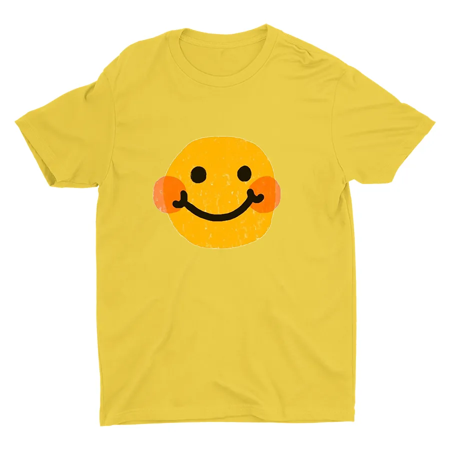 Cartoon Smiling Face Printed T-shirt