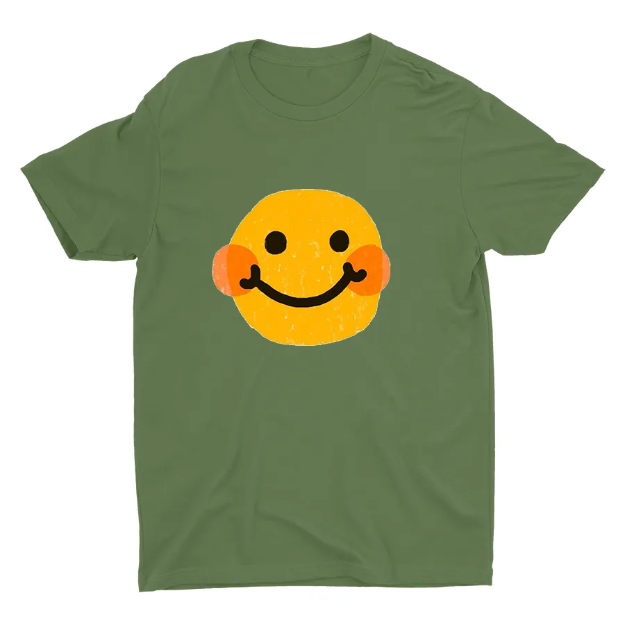 Cartoon Smiling Face Printed T-shirt