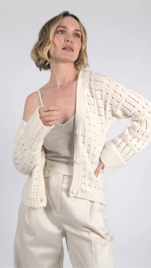 Cashmere Crochet Cardigan