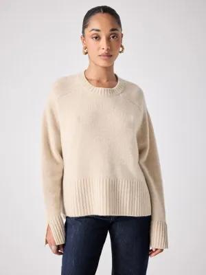 Cashmere Jumper with Openwork Back Detail
