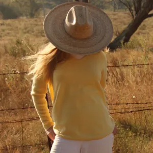 Cashmere Vee Pullover - Daffodil