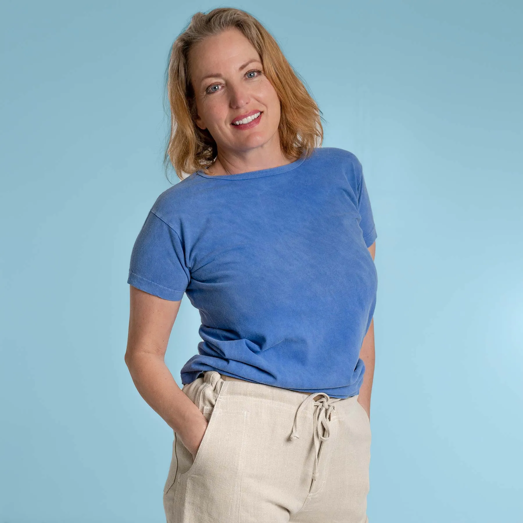 CASSIE Women's 100% Organic Cotton Short-Sleeve T-Shirt (Grown & Made in USA)