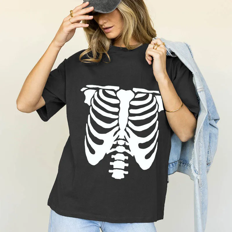 Chest Skeleton Cotton Tee