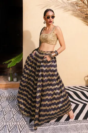Chevron skirt Lehenga