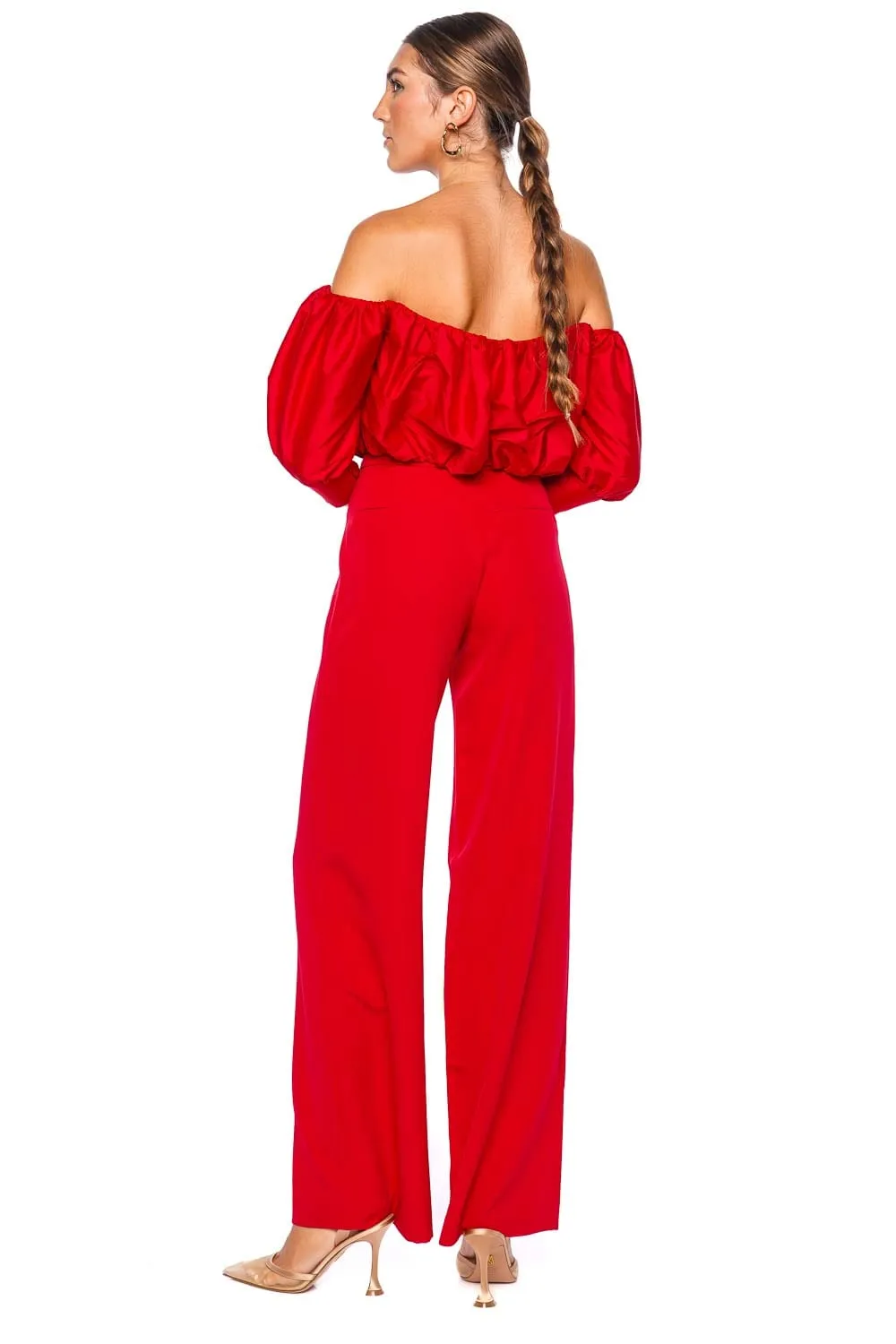Chibcha Gathered Off Shoulder Top