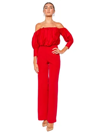 Chibcha Gathered Off Shoulder Top