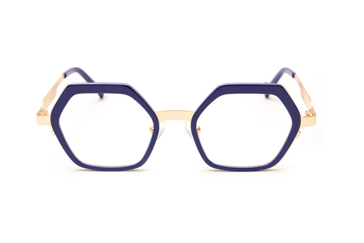 COLLINS Blue & Rose Gold Reading Glasses, Blue Light Glasses