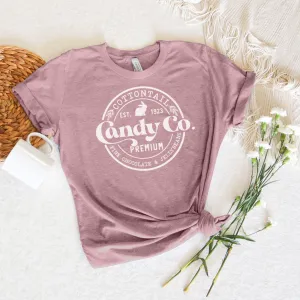 COTTONTAIL CANDY SPRING  GRAPHIC T-SHIRT: HEATHER ORCHID WHT INK